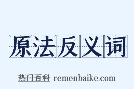 原法反义词是什么意思的图片